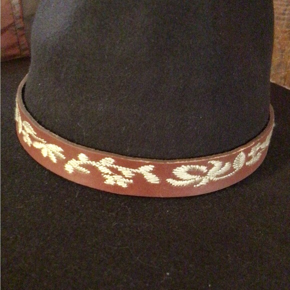 RARE  🤩Wyeth chocolate leather rancher hat - Picture 5 of 7
